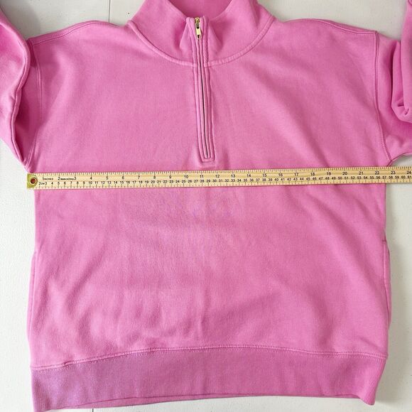 J. Crew 1/4 Zip Mock Neck Sweatshirt Womens Small Preppy Sporty‎ Softcore Retro - Picture 6 of 10